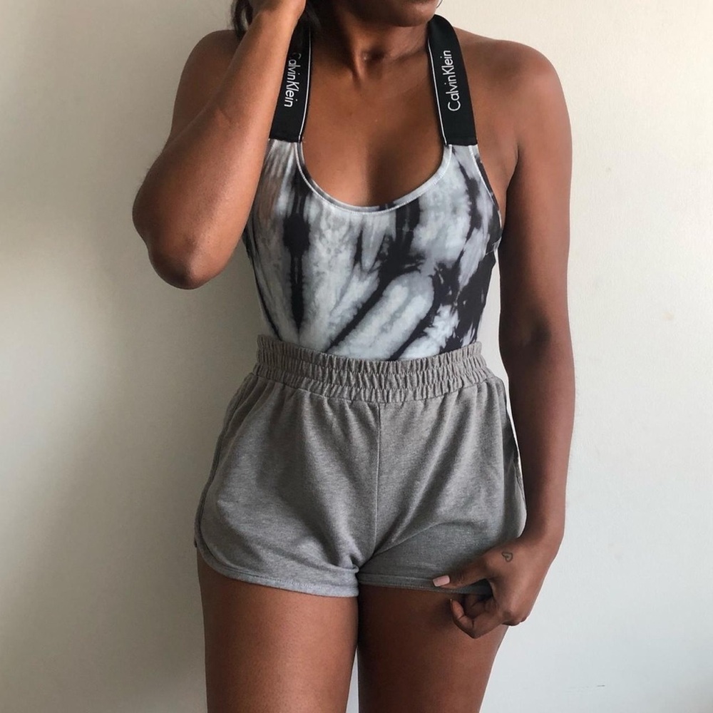 LAST CHANCE NWT Urban outfitters Calvin Klein crossback logo bodysuit black